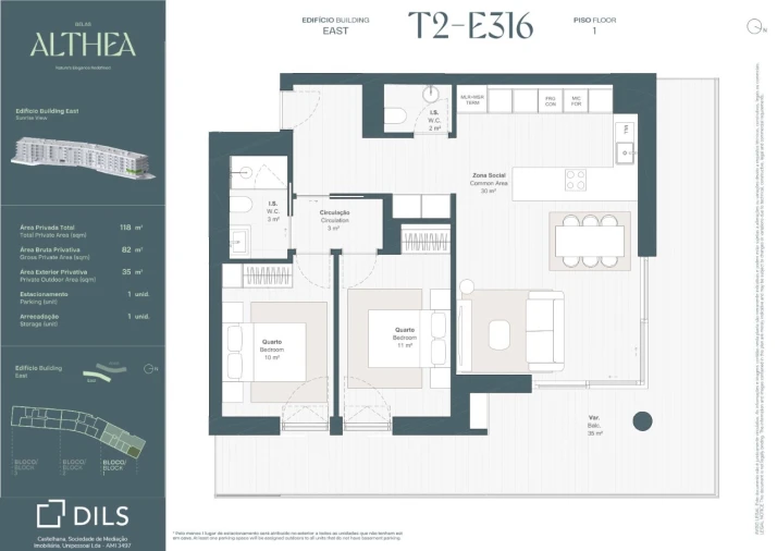 Apartamento T2 para Venda em Queluz e Belas Planta 1