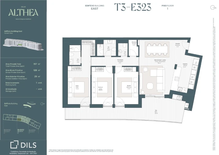 Apartamento T3 para Venda em Queluz e Belas Planta 1