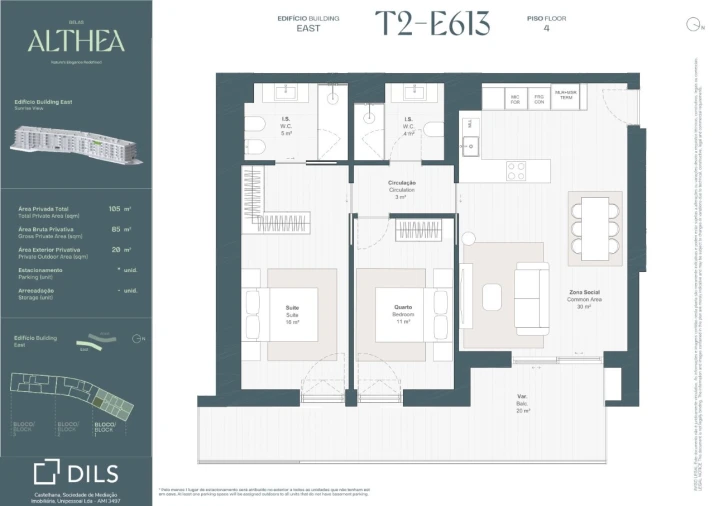 Apartamento T2 para Venda em Queluz e Belas Planta 1