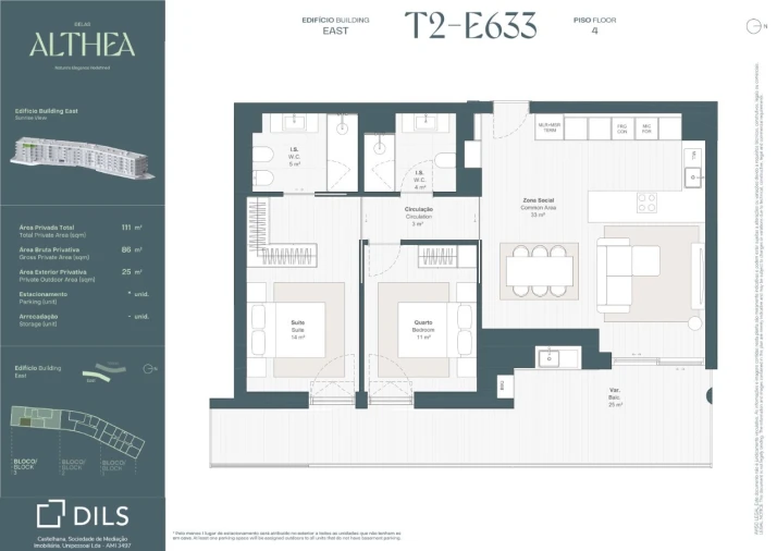 Apartamento T2 para Venda em Queluz e Belas Planta 1