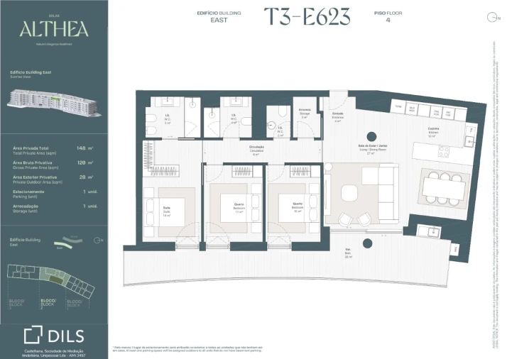 Apartamento T3 para Venda em Queluz e Belas Planta 1