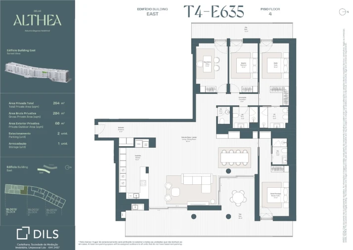 Apartamento T4 para Venda em Queluz e Belas Planta 1
