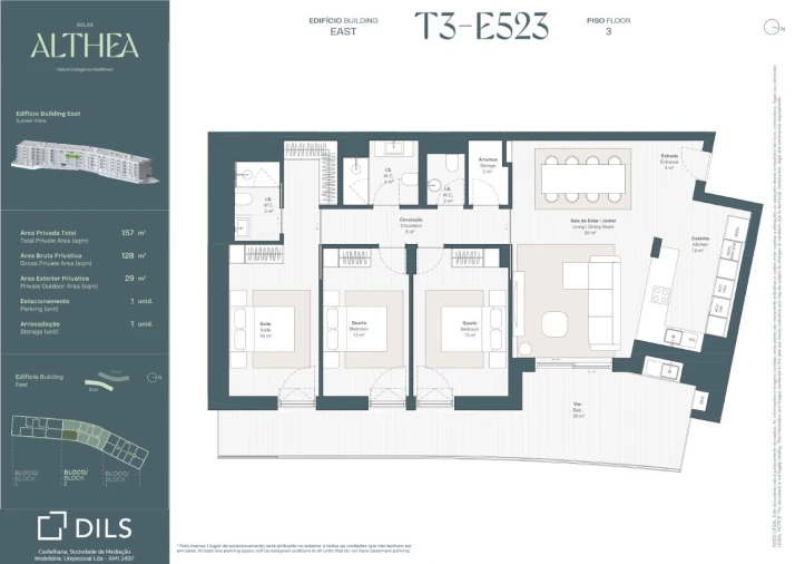 Apartamento T3 para Venda em Queluz e Belas Planta 1