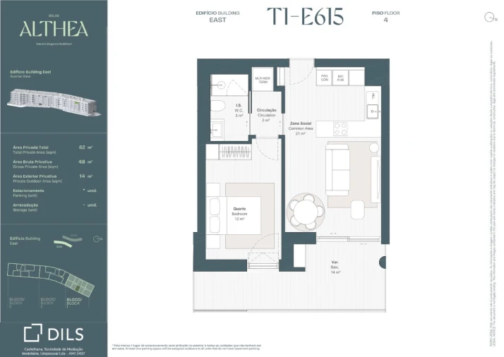 Apartamento T1 para Venda em Queluz e Belas Planta 1