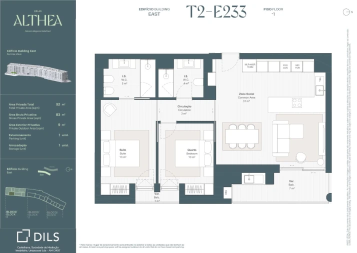 Apartamento T2 para Venda em Queluz e Belas Planta 1