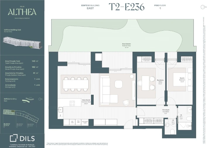 Apartamento T2 para Venda em Queluz e Belas Planta 1