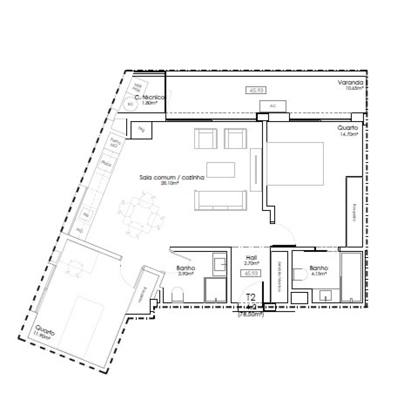 Apartamento T2 para Venda em Gulpilhares e Valadares Foto 4