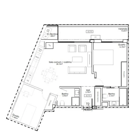 Apartamento T2 para Venda em Gulpilhares e Valadares