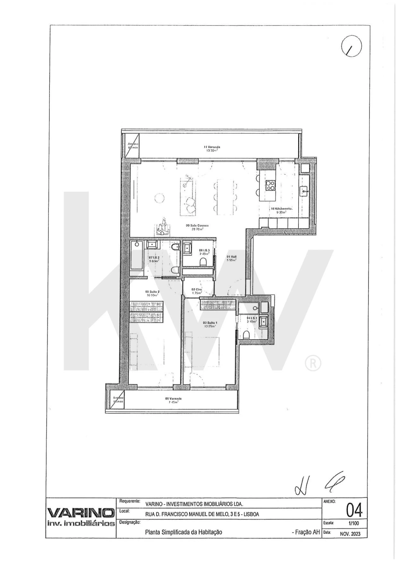 Apartamento T2 para Venda em Avenidas Novas Foto 39