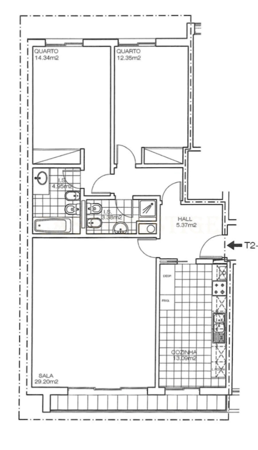 Apartamento T2 para Venda em Santa Iria de Azoia, São João da Talha e Bobadela Planta 1
