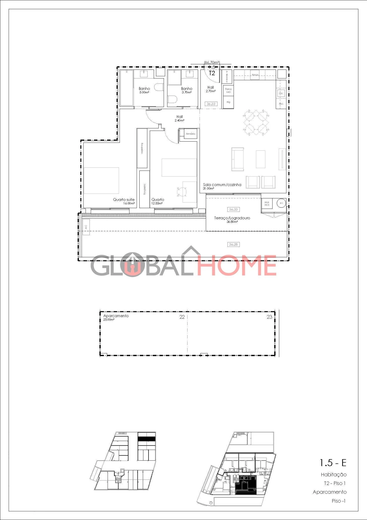 Apartamento T2 para Venda em Gulpilhares e Valadares Foto 12