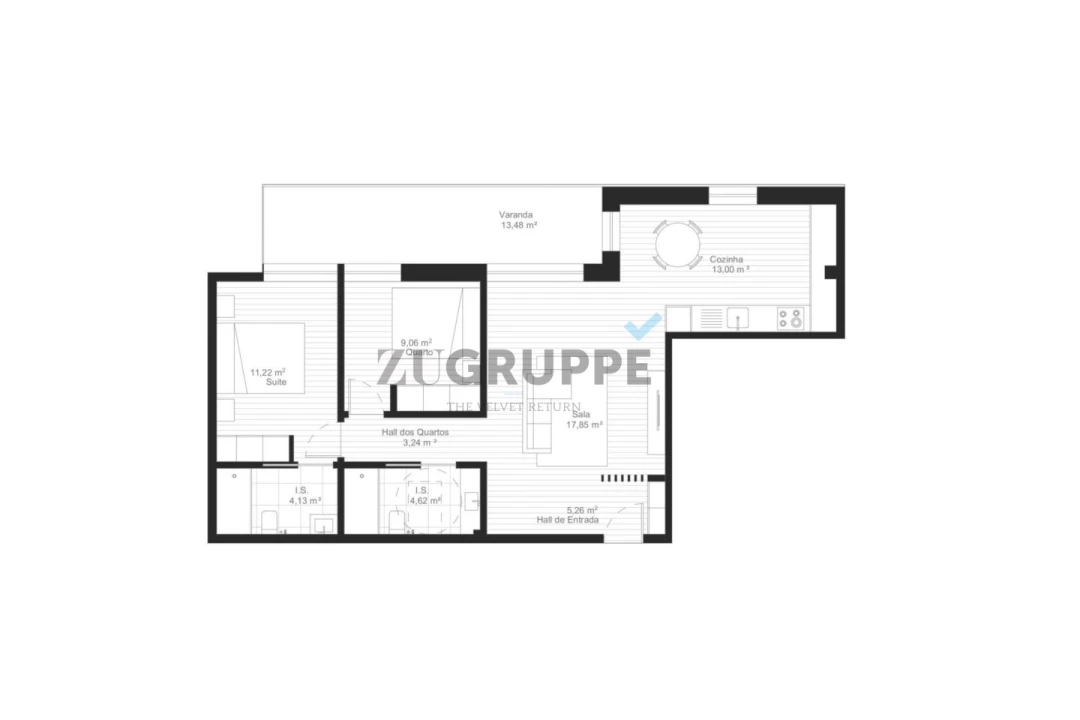 Apartamento T2 para Venda em Glória e Vera Cruz Foto 2