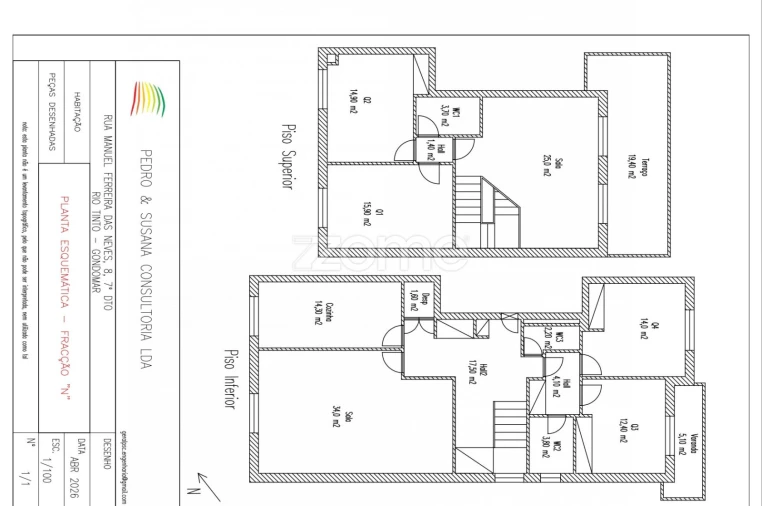 Apartamento T4 para Venda em Rio Tinto Planta 1