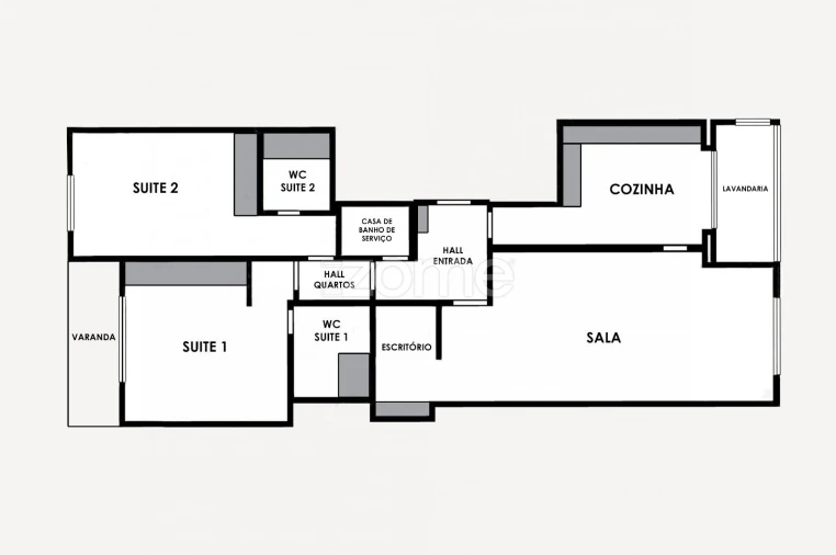 Apartamento T2 para Venda em Lordelo do Ouro e Massarelos Planta 1