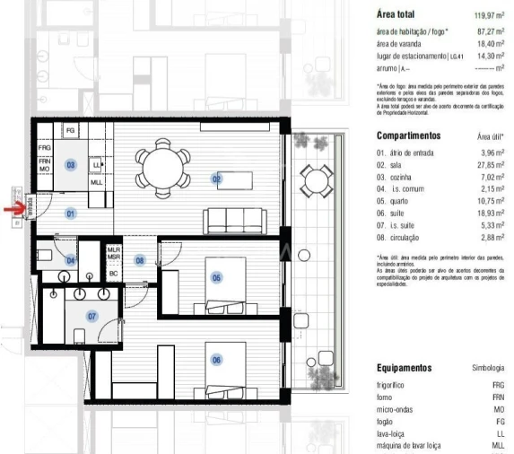 Apartamento T2 para Venda em Canidelo Foto 13