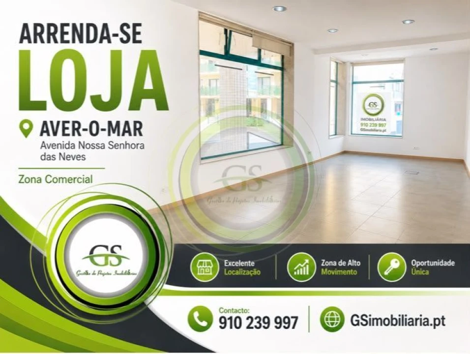 Loja para Arrendamento em Aver-O-Mar, Amorim e Terroso Foto 1