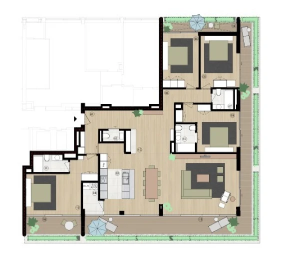 Apartamento T4 para Venda em Matosinhos e Leça da Palmeira Planta 1