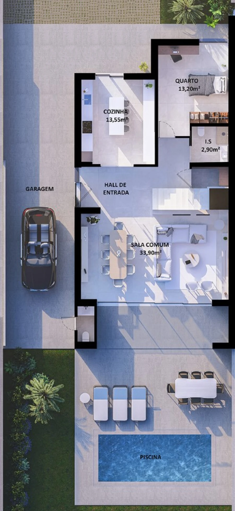 Moradia T3 para Venda em Quarteira Planta 1