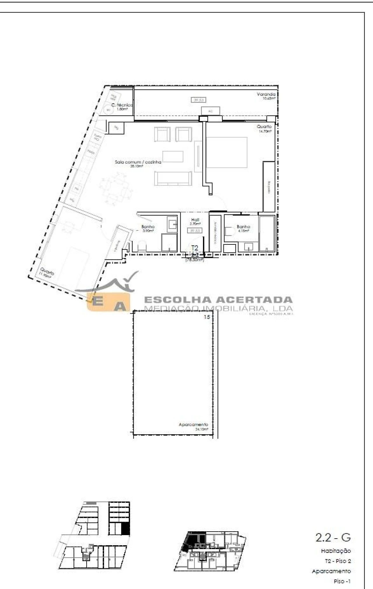 Apartamento T2 para Venda em Gulpilhares e Valadares Foto 15