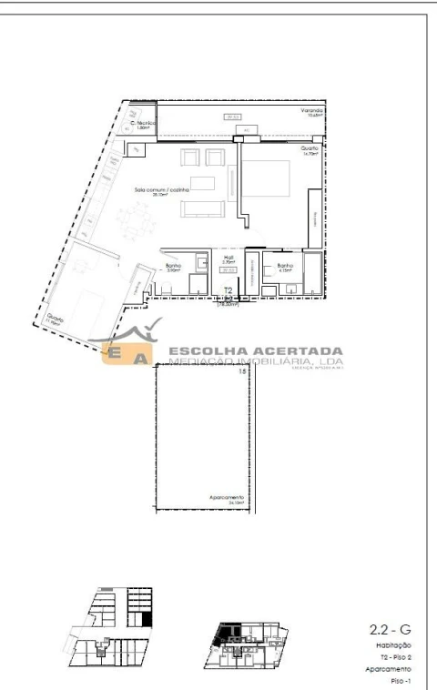 Apartamento T2 para Venda em Gulpilhares e Valadares