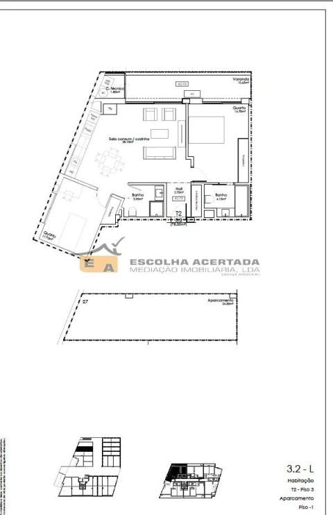 Apartamento T2 para Venda em Gulpilhares e Valadares