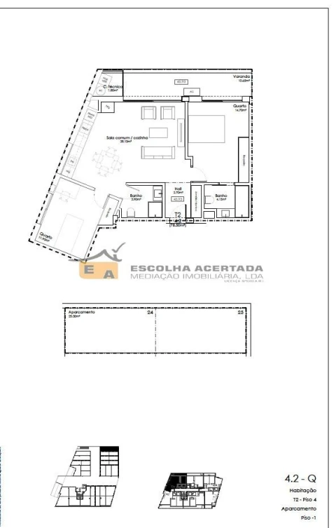 Apartamento T2 para Venda em Gulpilhares e Valadares