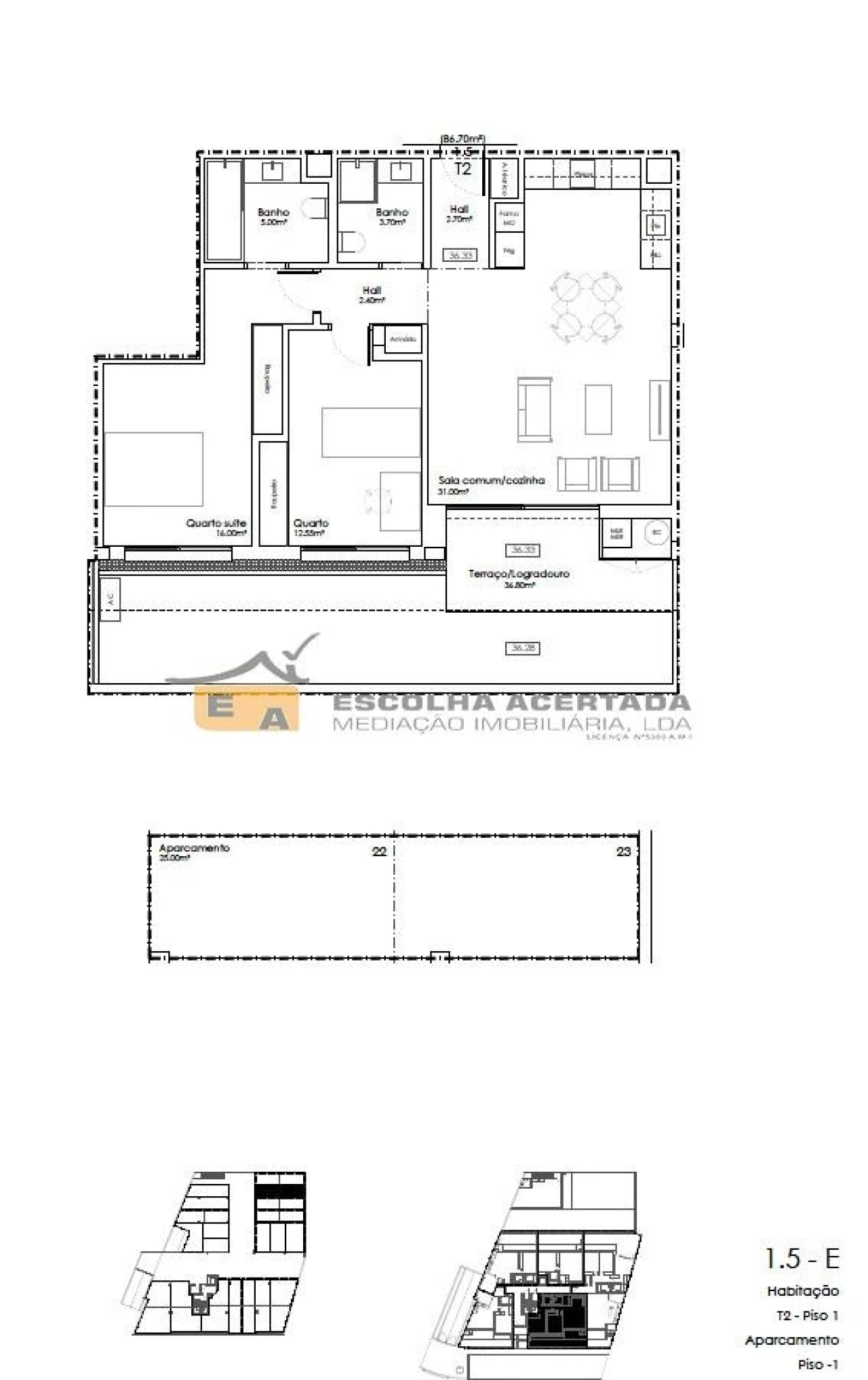 Apartamento T2 para Venda em Gulpilhares e Valadares Foto 16