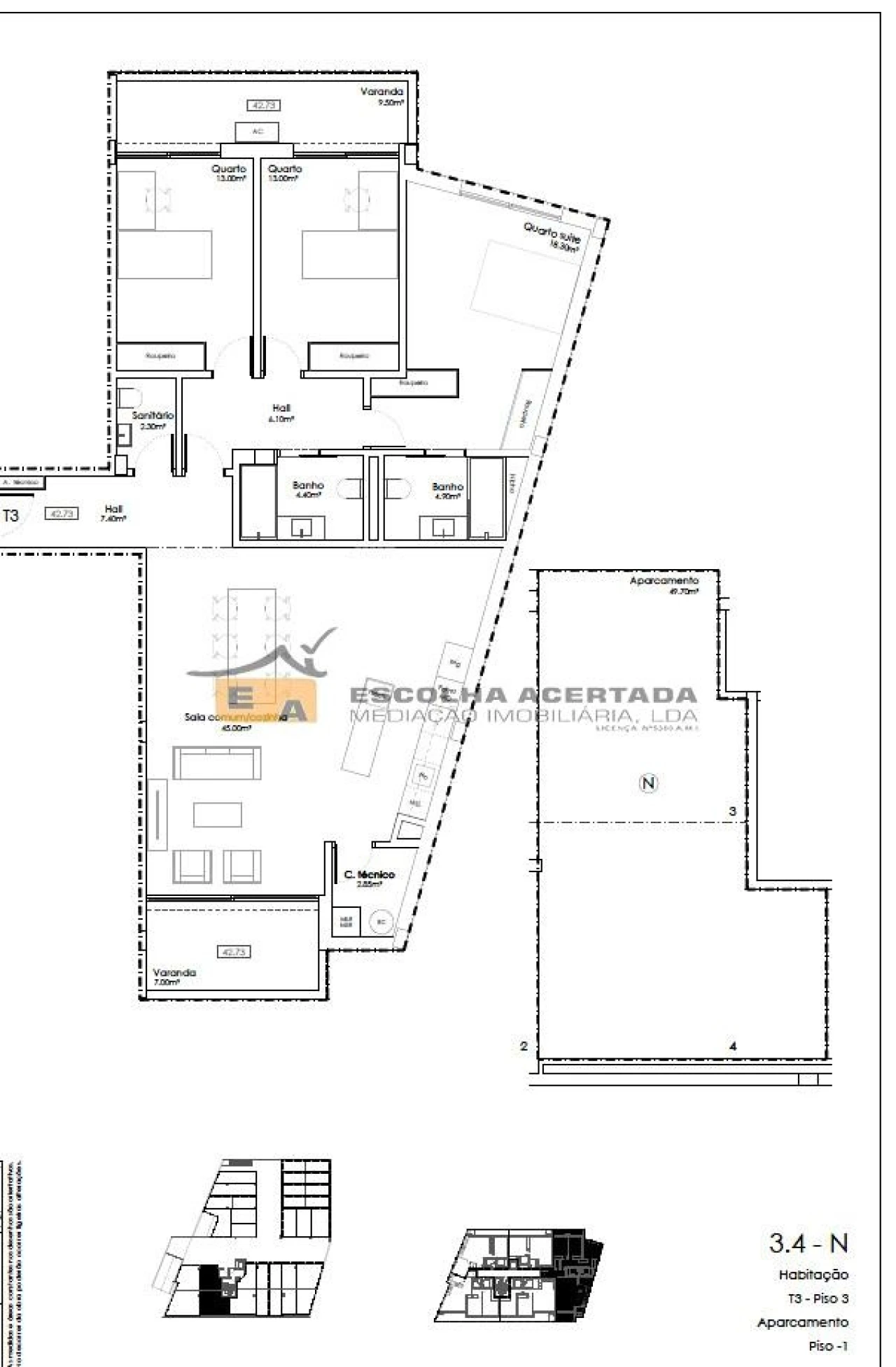 Apartamento T3 para Venda em Gulpilhares e Valadares Foto 14