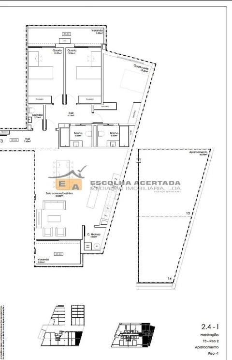 Apartamento T3 para Venda em Gulpilhares e Valadares
