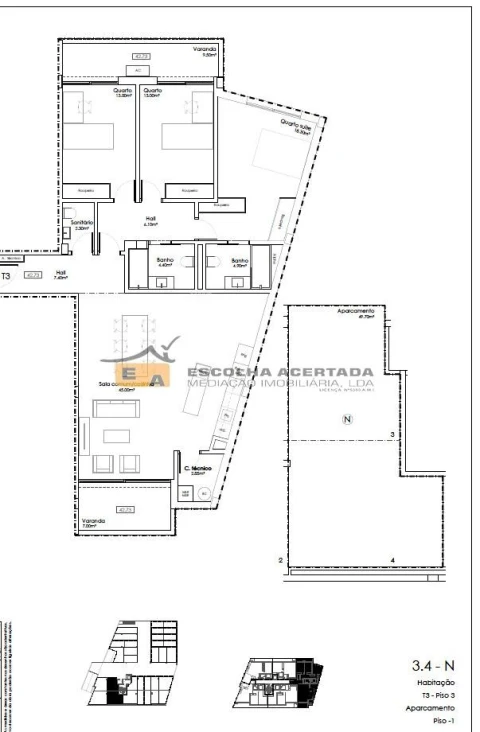Apartamento T3 para Venda em Gulpilhares e Valadares