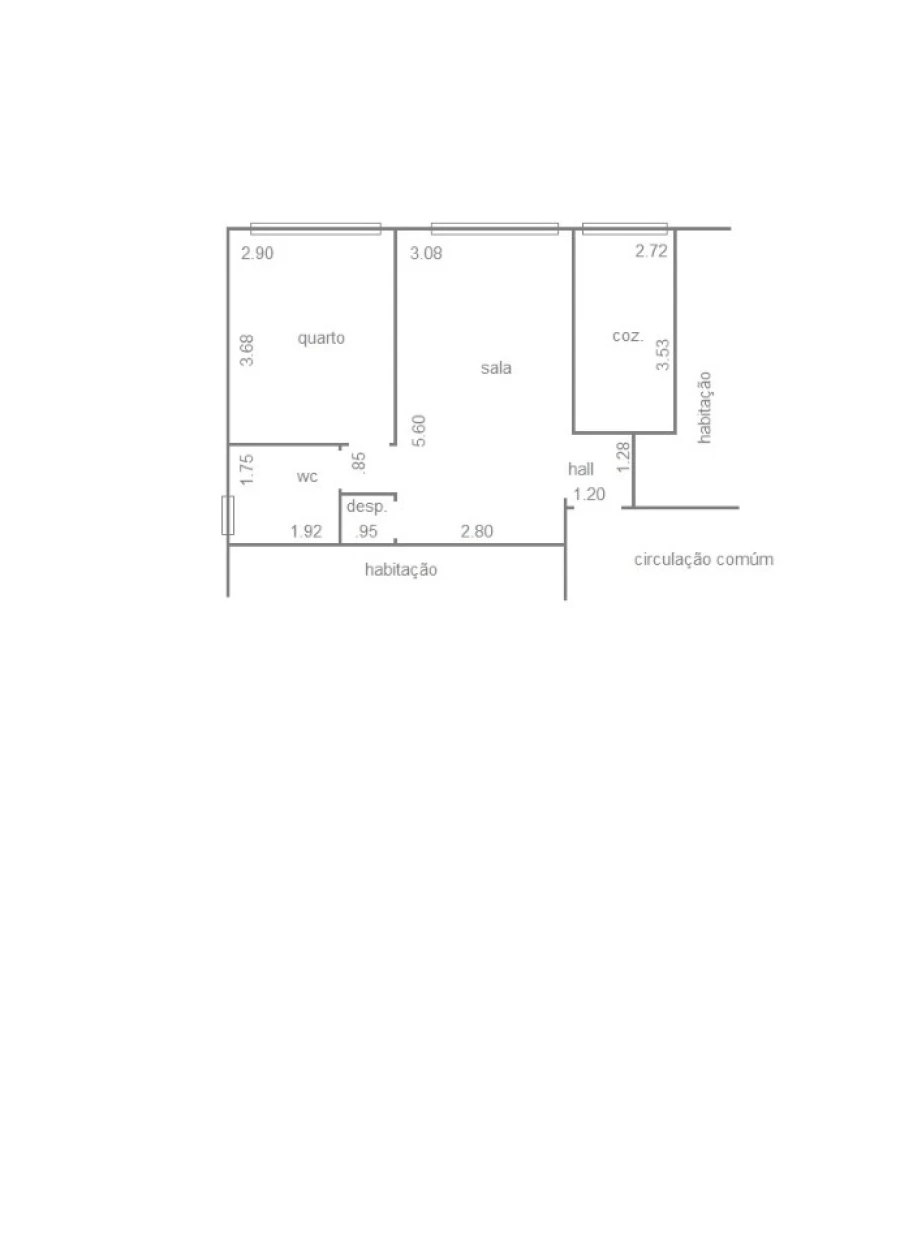 Apartamento T1 para Venda em Laranjeiro e Feijó Planta 1