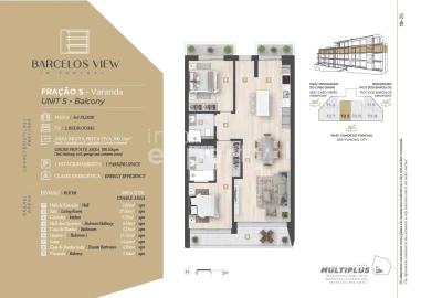 Apartamento T2 para Venda em Santo Antonio