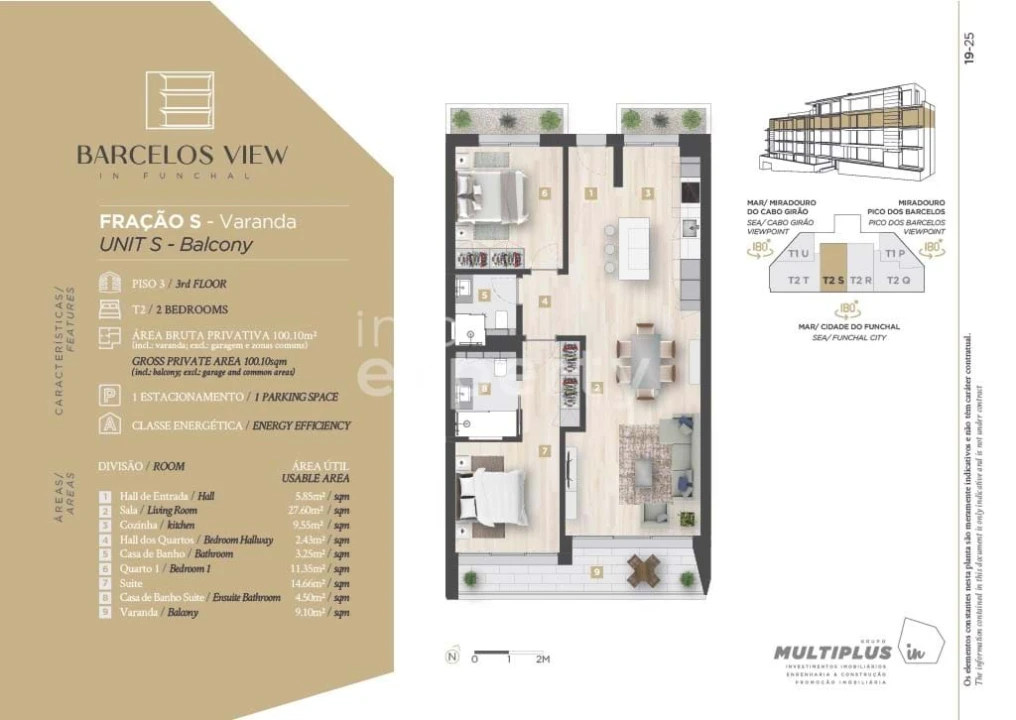 Apartamento T2 para Venda em Santo Antonio Foto 2