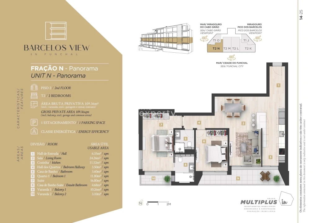 Apartamento T2 para Venda em Santo Antonio Foto 3