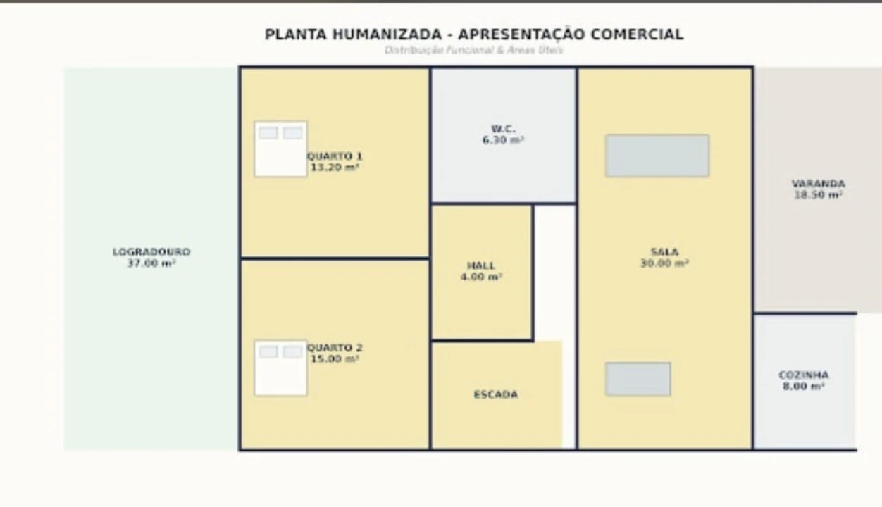 Moradia T3 para Venda em Madalena Planta 2