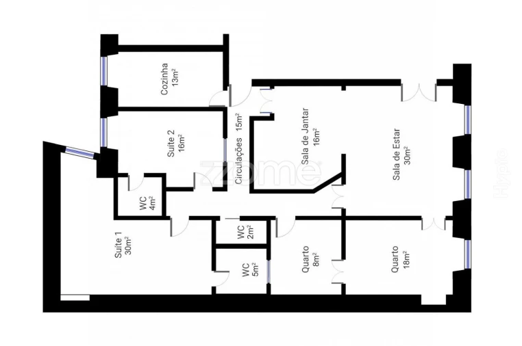 Apartamento T4 para Venda em Santa Maria Maior Planta 1