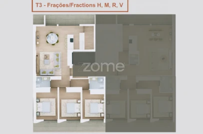 Apartamento T3 para Venda em Margaride, Várzea, Lagares, Varziela, Moure