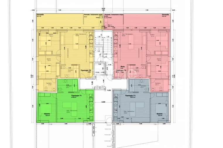 Apartamento T2 para Venda em Beduído e Veiros Planta 1