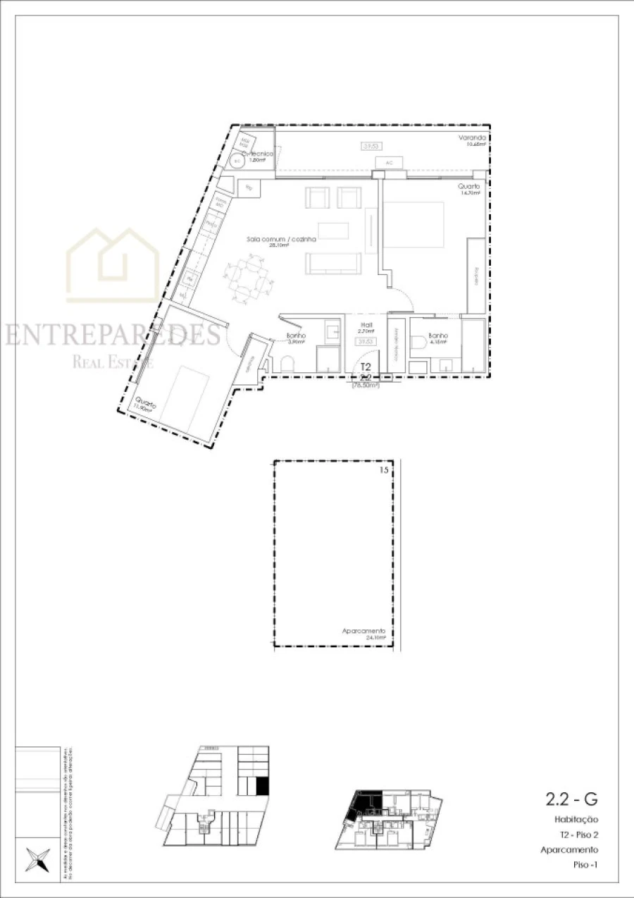 Apartamento T2 para Venda em Gulpilhares e Valadares Foto 14