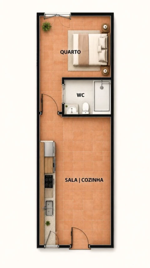 Apartamento T1 para Venda em Nossa Senhora da Conceição, São Brás dos Matos, Juromenha