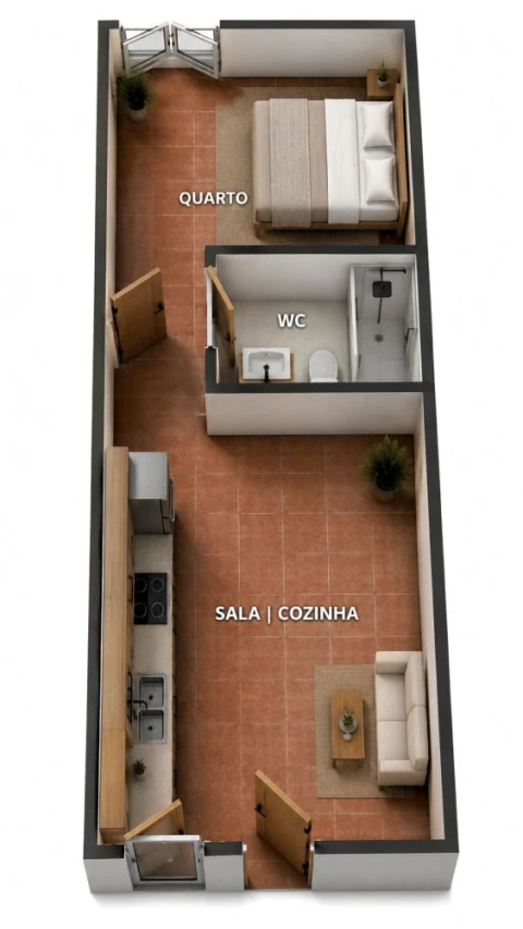 Apartamento T1 para Venda em Nossa Senhora da Conceição, São Brás dos Matos, Juromenha
