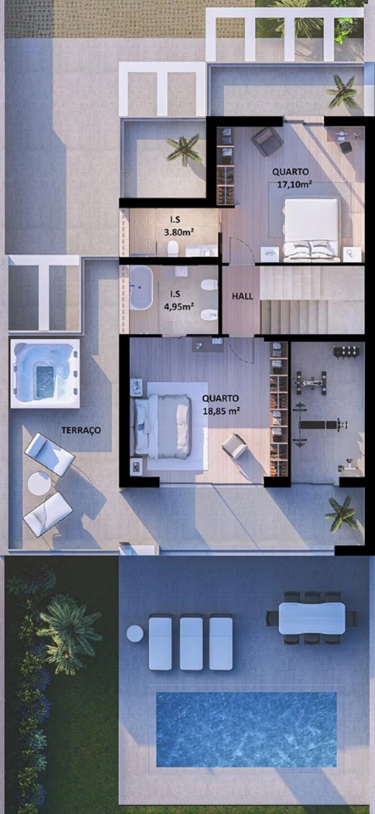 Moradia T3 para Venda em Quarteira Planta 2