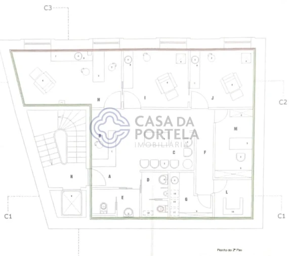 Escritório para Venda em Cedofeita, Santo Ildefonso, Sé, Miragaia, São Nicolau e Vitória Planta 1