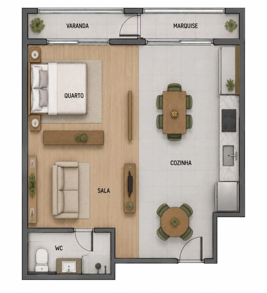 Apartamento T1 para Arrendamento em Cedofeita, Santo Ildefonso, Sé, Miragaia, São Nicolau e Vitória Foto 27