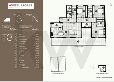 Apartamento T3 para Venda em Ponta Delgada (São José)