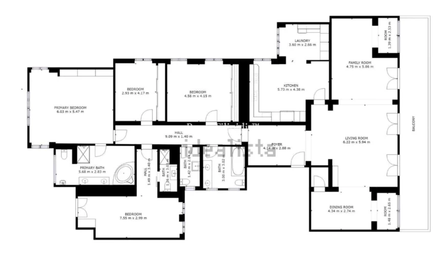 Apartamento T4 para Venda em Avenidas Novas Planta 1