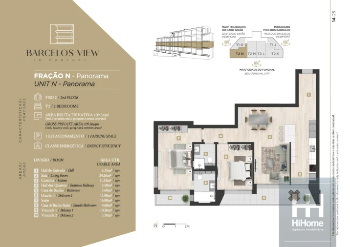 Apartamento T2 para Venda em Santo Antonio Foto 19
