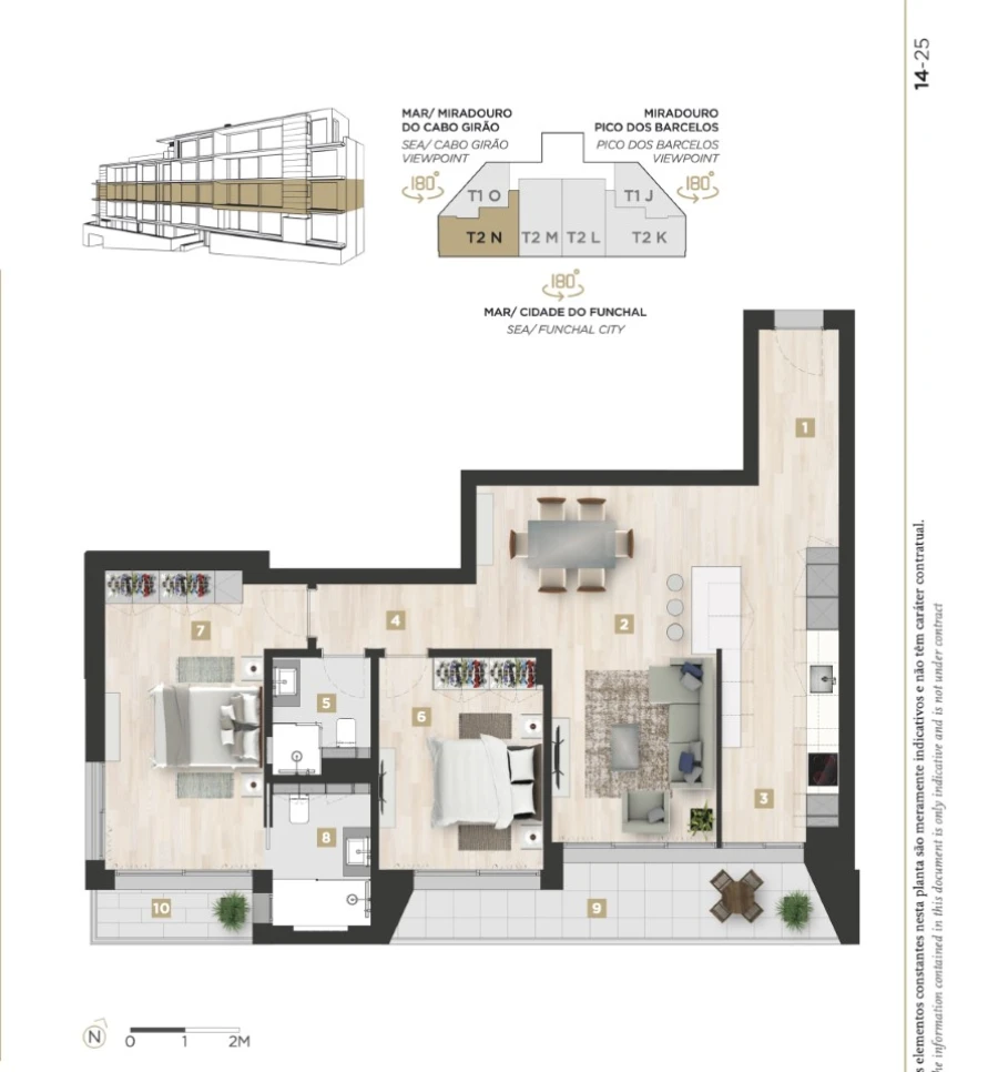 Apartamento T2 para Venda em Santo Antonio Planta 1