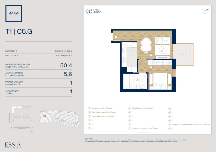 Apartamento T1 para Venda em Campanhã Planta 1