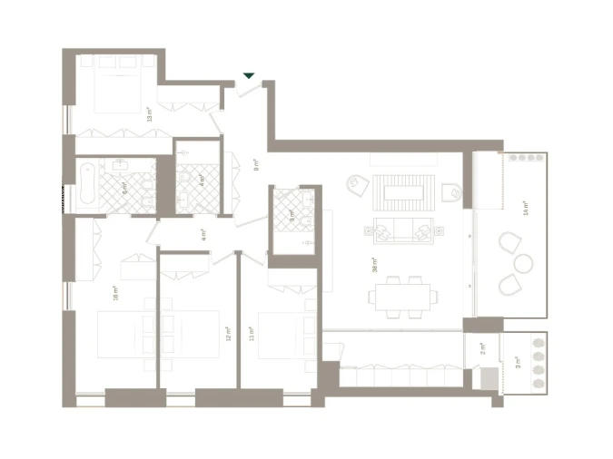 Apartamento T4 para Venda em Santa Marinha e São Pedro da Afurada Planta 1